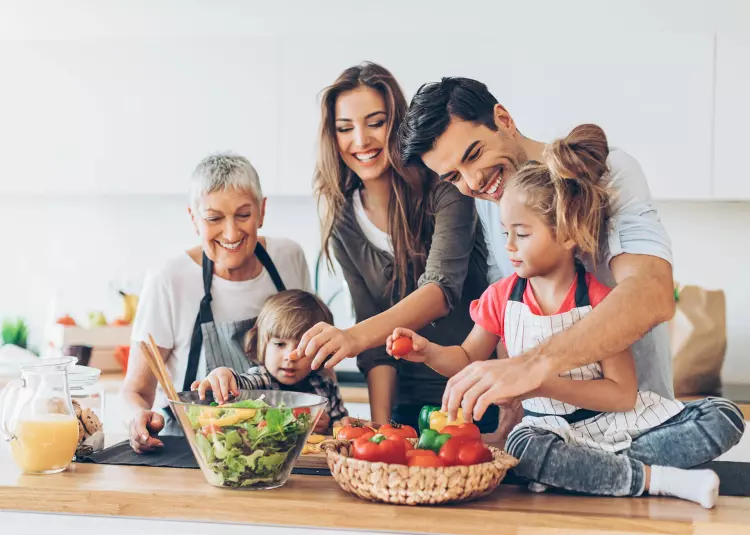 family cooking