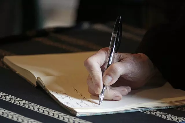 Man writing