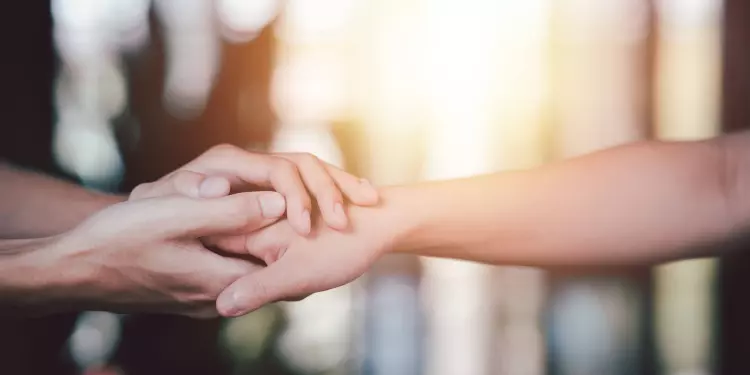 holding hands