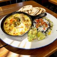 Skillet of Green Chile Pork Tacos